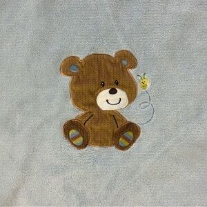 Baby Starters Teddy Bear Bumble Bee Baby Blanket Blue Brown Security Lovey